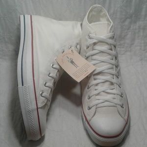 CONVERSE vintage hi top all star new white sz  14